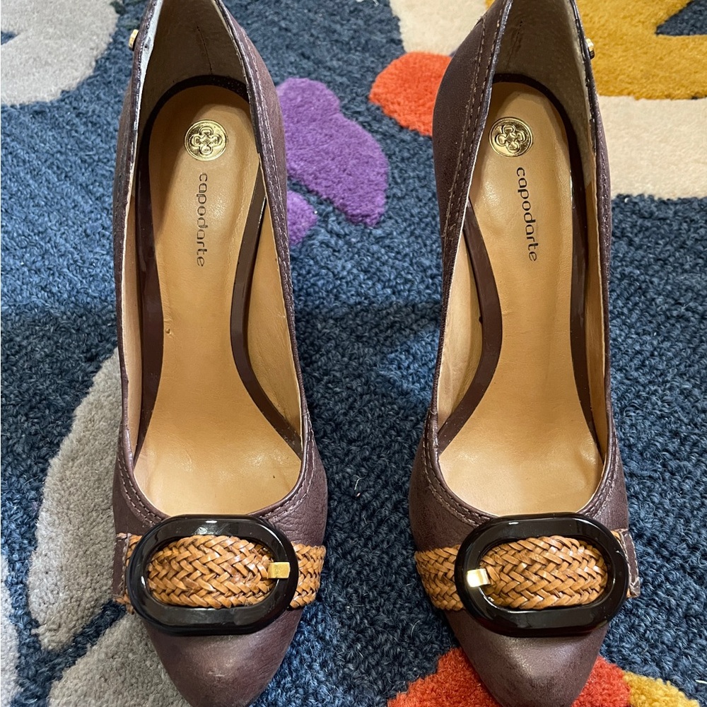 Capodatte Brown Women's heels-7.5